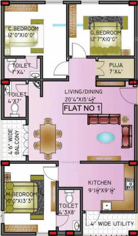 Gruhashilpis Sumanjali - 3 BHK in hyderabad | Housystan